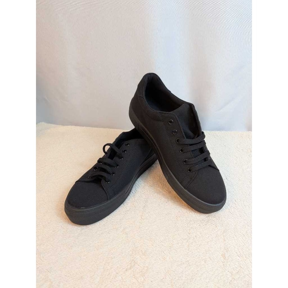 ASOS Black Low-Top Canvas Sneakers
